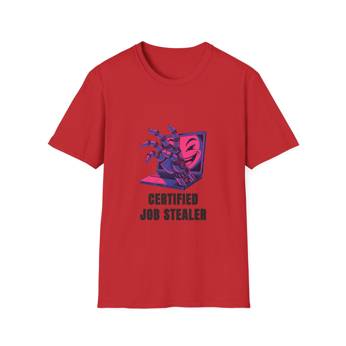 Certified Job Stealer T-Shirt — Retro Cyber Hand Graphic Tee - Trending Now - August 2026