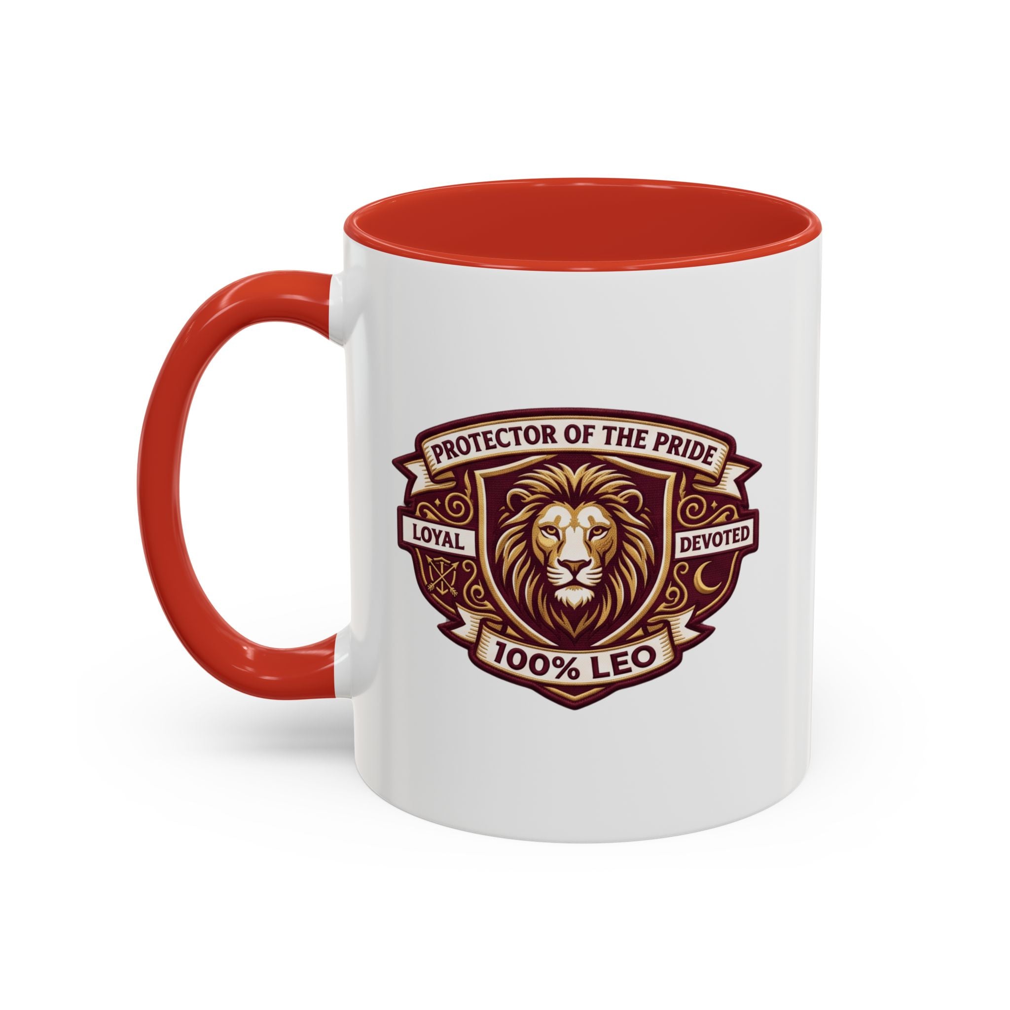 Leo Zodiac Coffee Mug — "Protector of the Pride" Lion Design (11/15 oz)