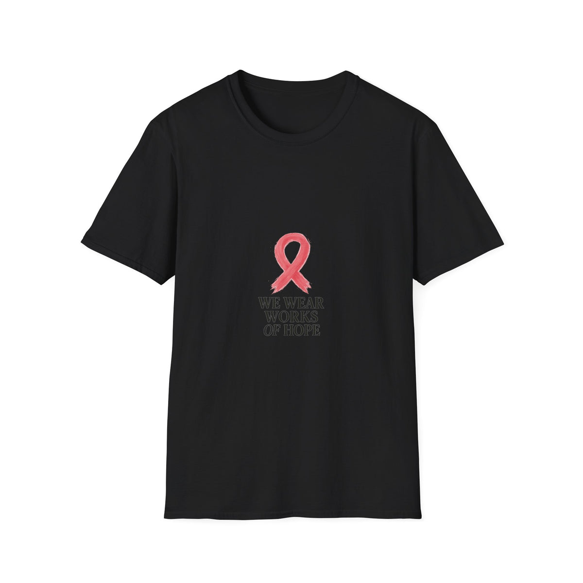 Breast Cancer Awareness Ribbon T-Shirt — "We Wear Works of Hope" - Trending Now - October 2026