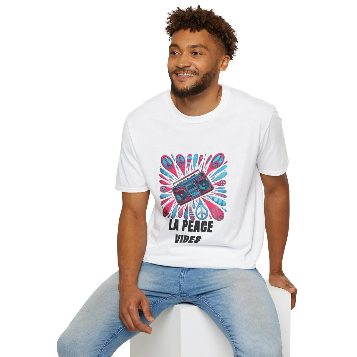 La Peace Vibes T-Shirt — Retro Boombox Peace Sign Graphic Tee - Trending Now - August 2026