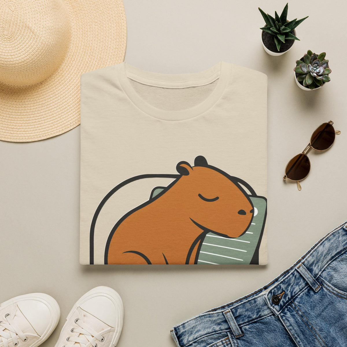 Capybara Nap T-Shirt — Cute Relaxed Capybara Illustration Tee - Trending Now - August 2026