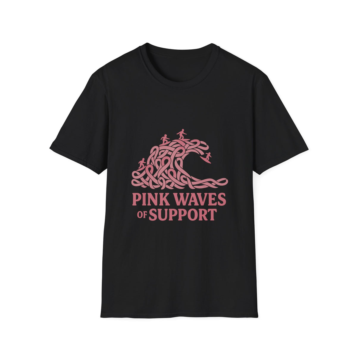 Pink Waves of Support T-Shirt — Breast Cancer Awareness Pink Wave Tee - Trending Now - October 2026