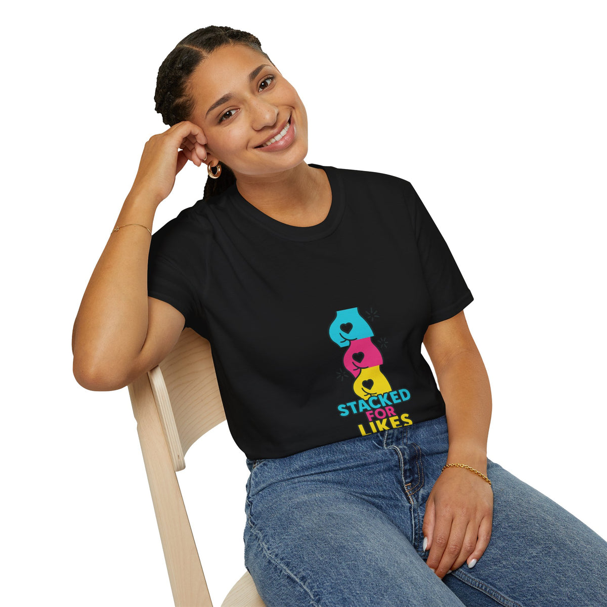 Stacked Likes T-Shirt — Cute Colorful Social Media Hearts Graphic Tee - Trending Now - October 2026