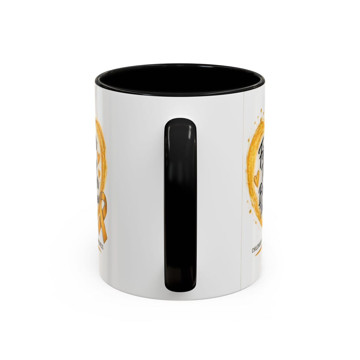 Childhood Cancer Awareness Coffee Mug – "Fighter Today Brighter Tomorrow" (Accent 11/15oz)