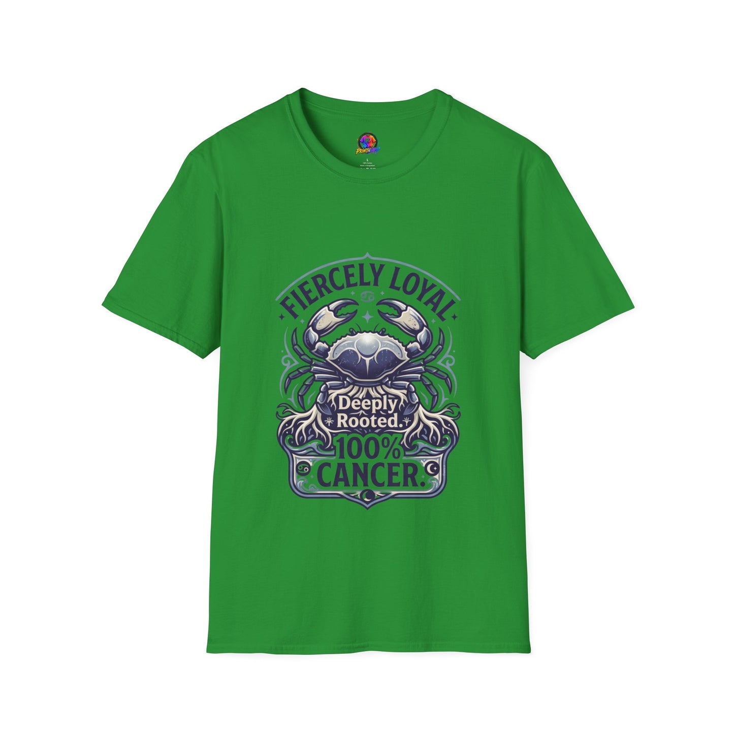 Cancer Zodiac T-Shirt — Fiercely Loyal Crab Design (100% Cancer, Deeply Rooted)