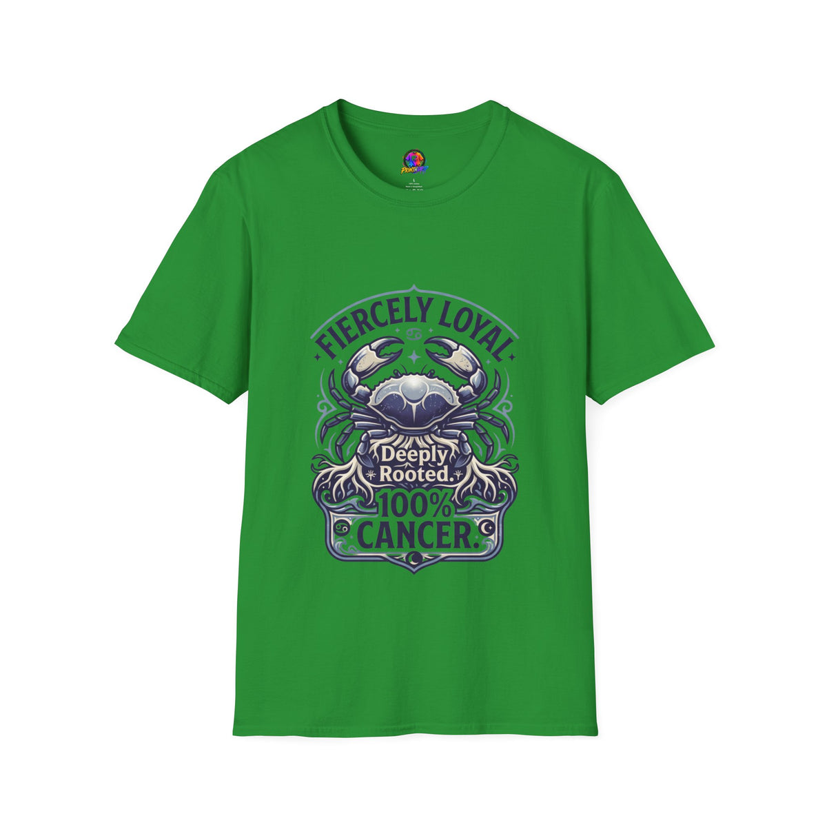 Cancer Zodiac T-Shirt — Fiercely Loyal Crab Design (100% Cancer, Deeply Rooted)