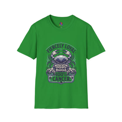 Cancer Zodiac T-Shirt — Fiercely Loyal Crab Design (100% Cancer, Deeply Rooted)