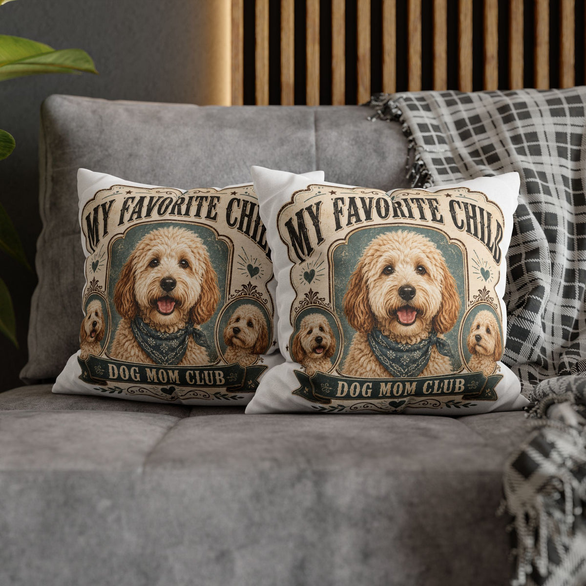 My Favorite Child Dog Mom Club Pillowcase Milo Bailey Dog Dad Mom