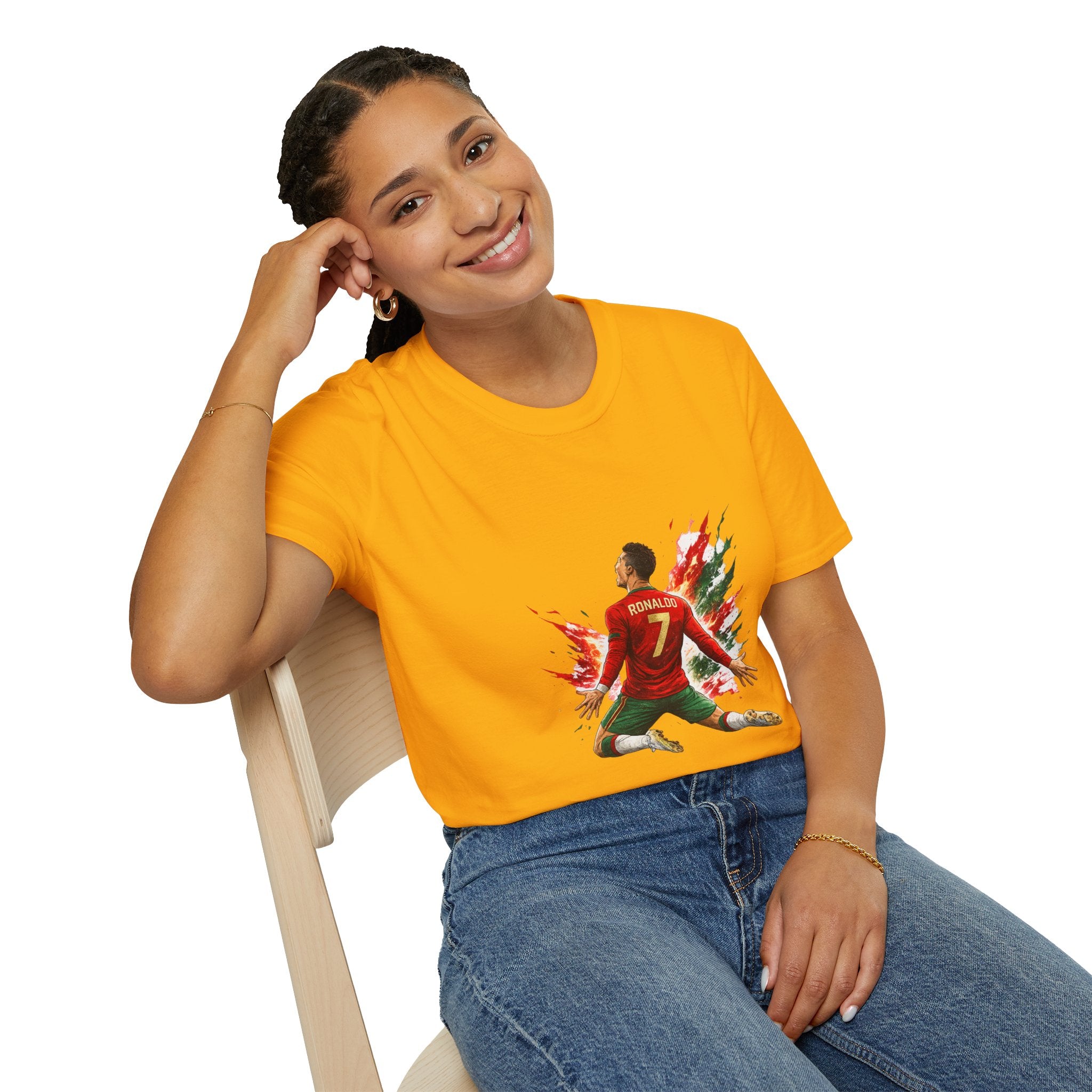 Portugal Soccer Player #7 Graphic T‑Shirt — Dynamic Portugal Fan Tee