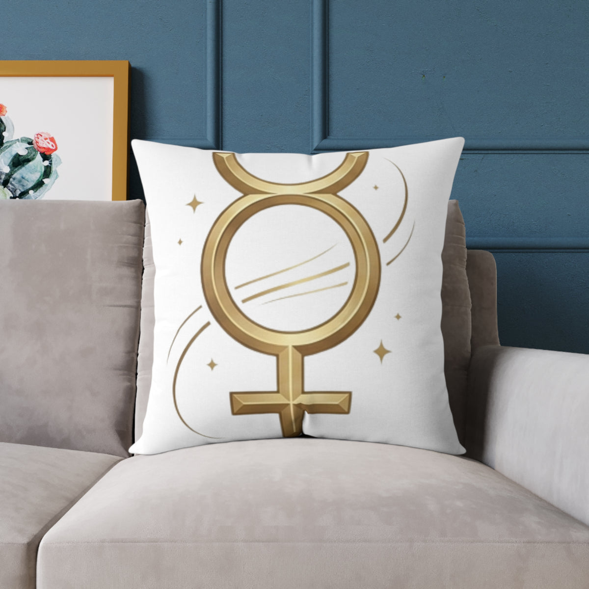 Astrological Virgo Zodiac Sign Square Poly Canvas Pillow