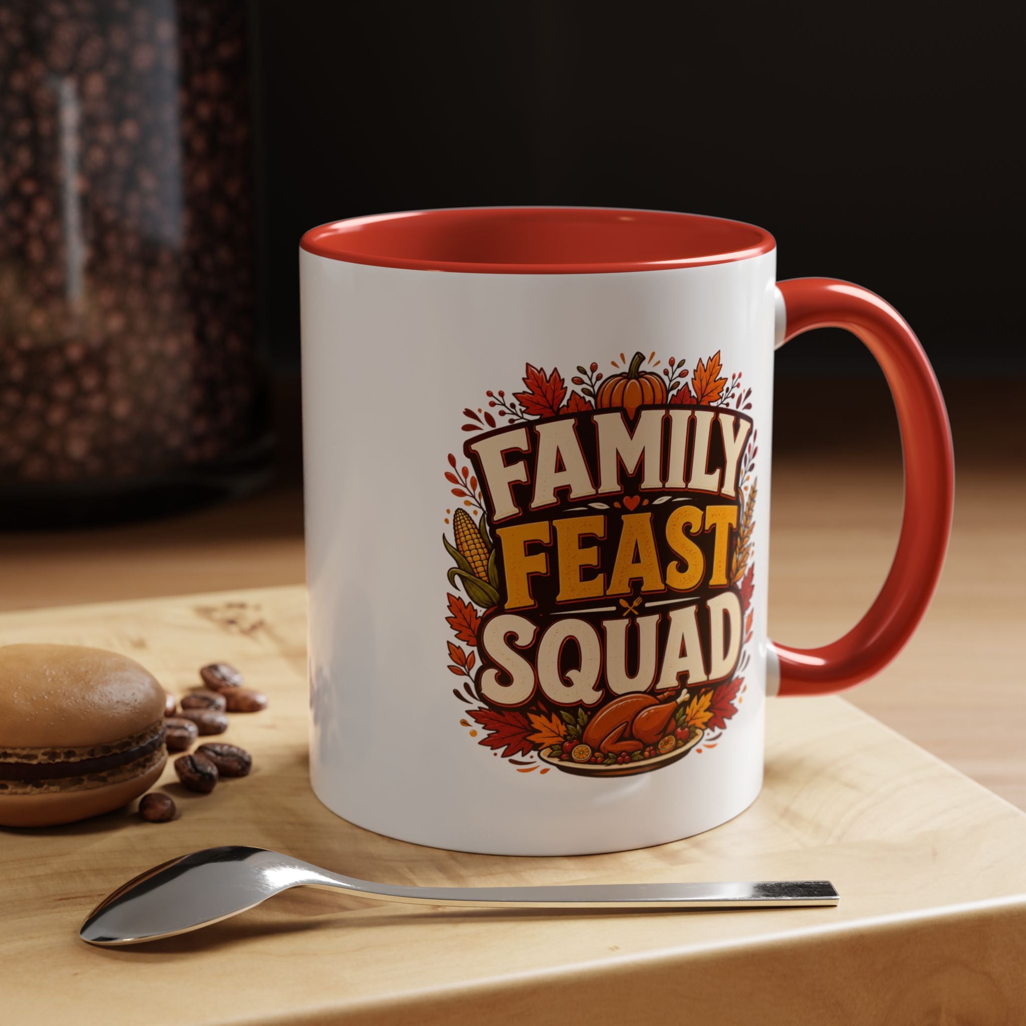 Thanksgiving Mug Family Feast Squad Coffee Mug — Thanksgiving Fall Holiday Accent Mug