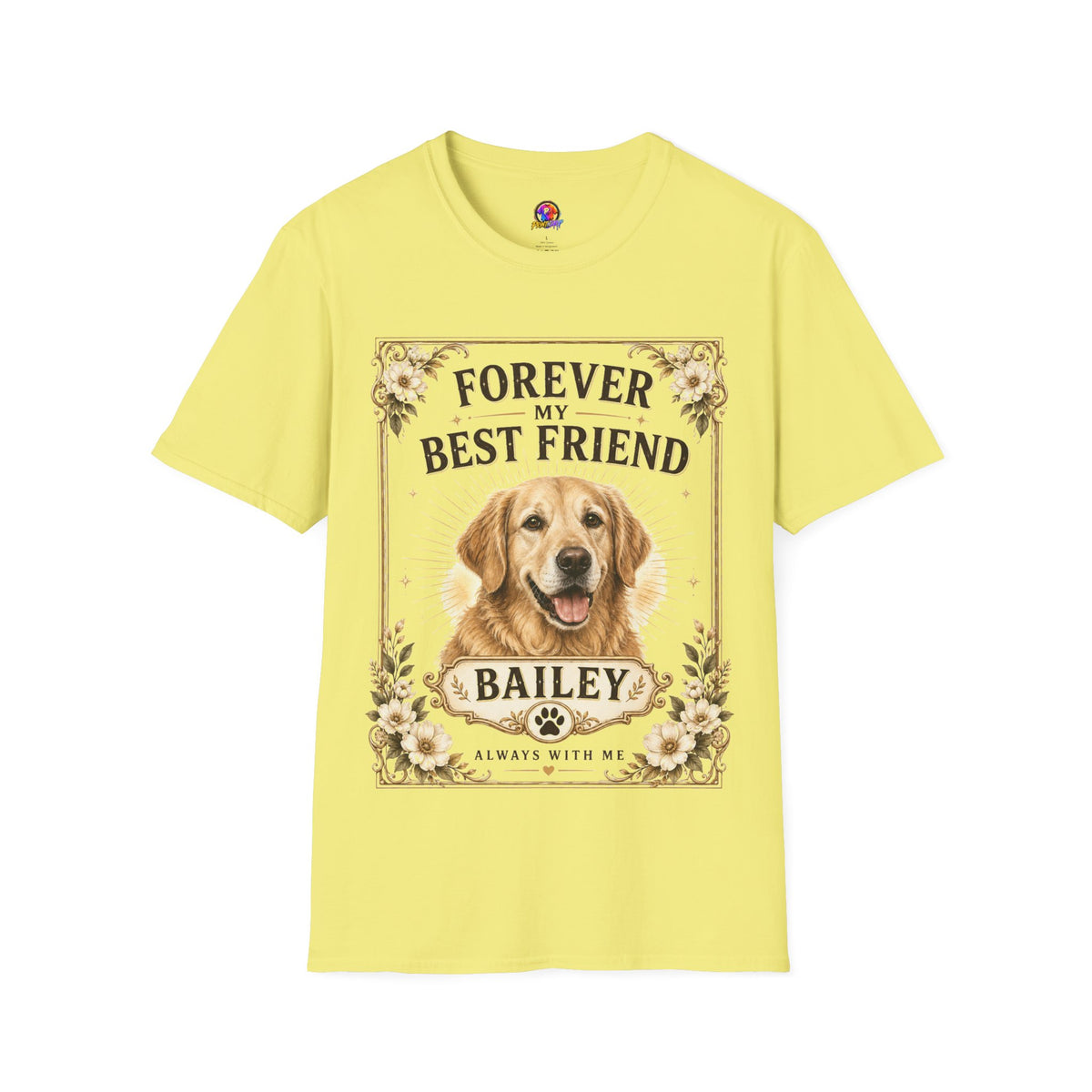 Forever My Best Friend Dog T-Shirt — Personalized Golden Retriever Tribute