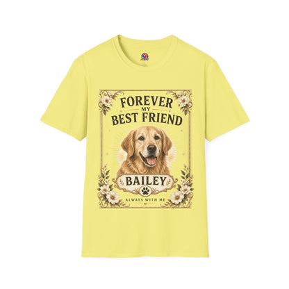 Forever My Best Friend Dog T-Shirt — Personalized Golden Retriever Tribute