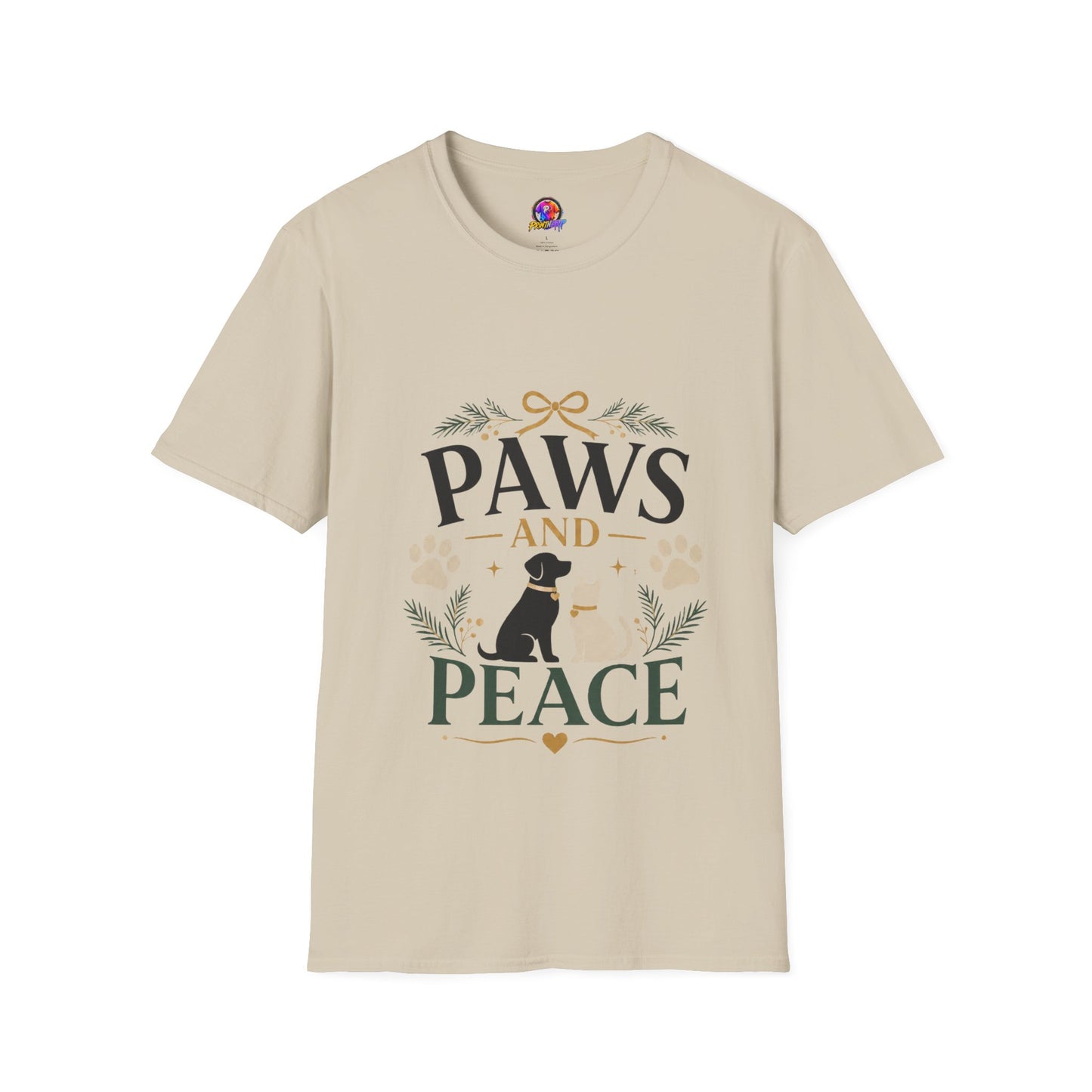 Paws and Peace T-Shirt — Cozy Pet Lover Tee