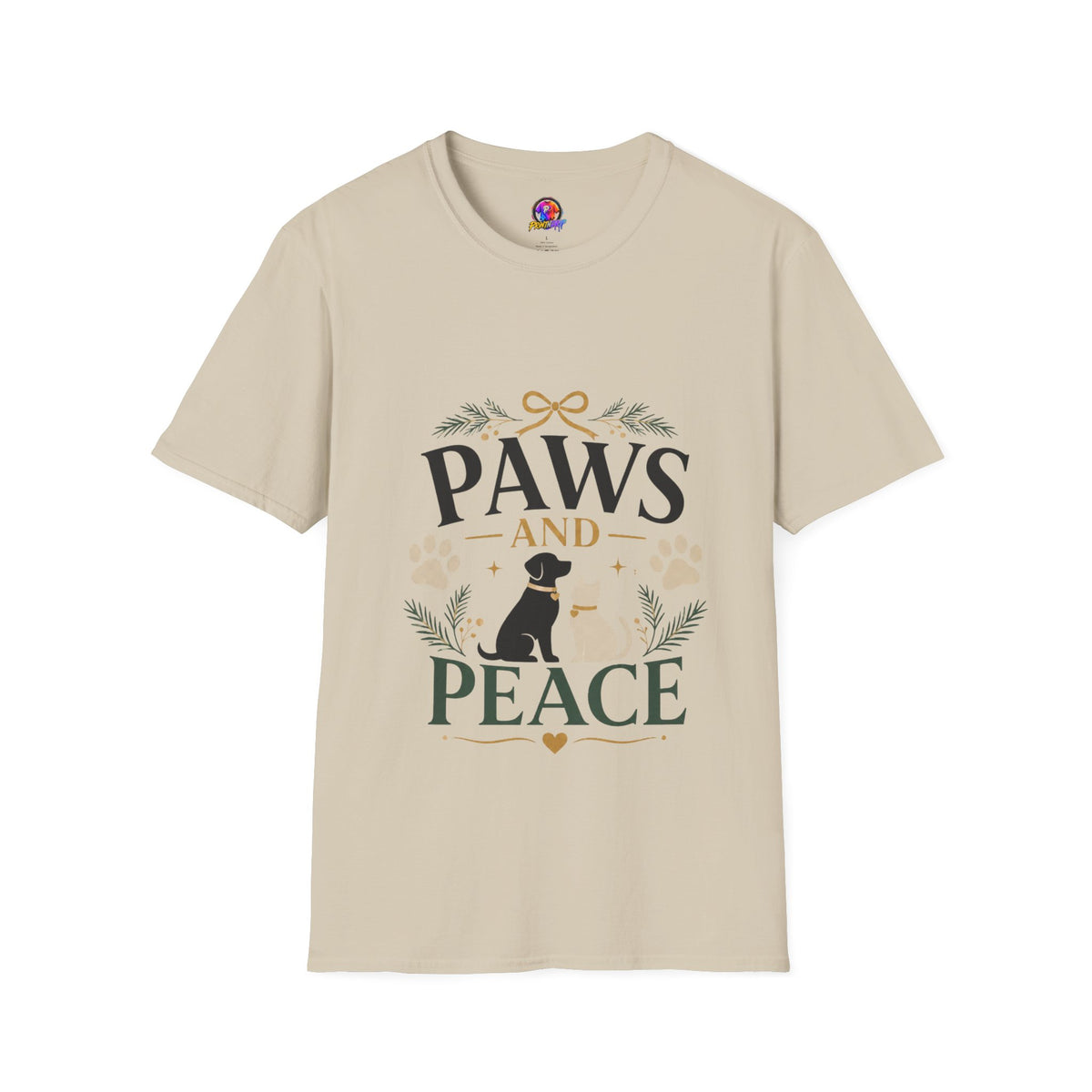 Paws and Peace T-Shirt — Cozy Pet Lover Tee