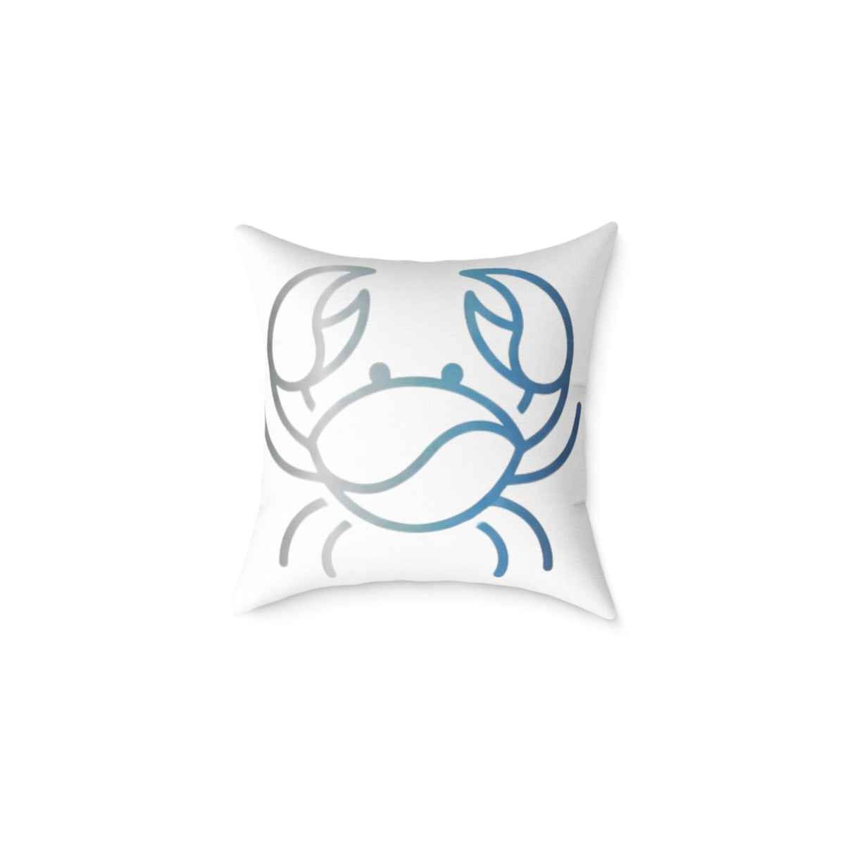 Cancer Zodiac Coastal Crab Square Throw Pillow