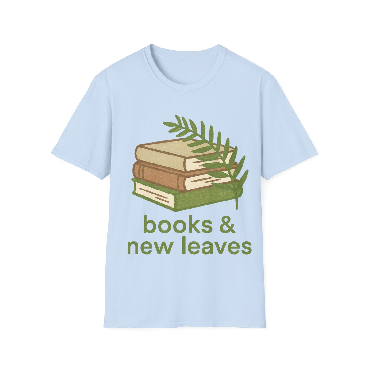 Books & New Leaves T-Shirt — Botanical Book Lover Tee - Trending Now - September 2026