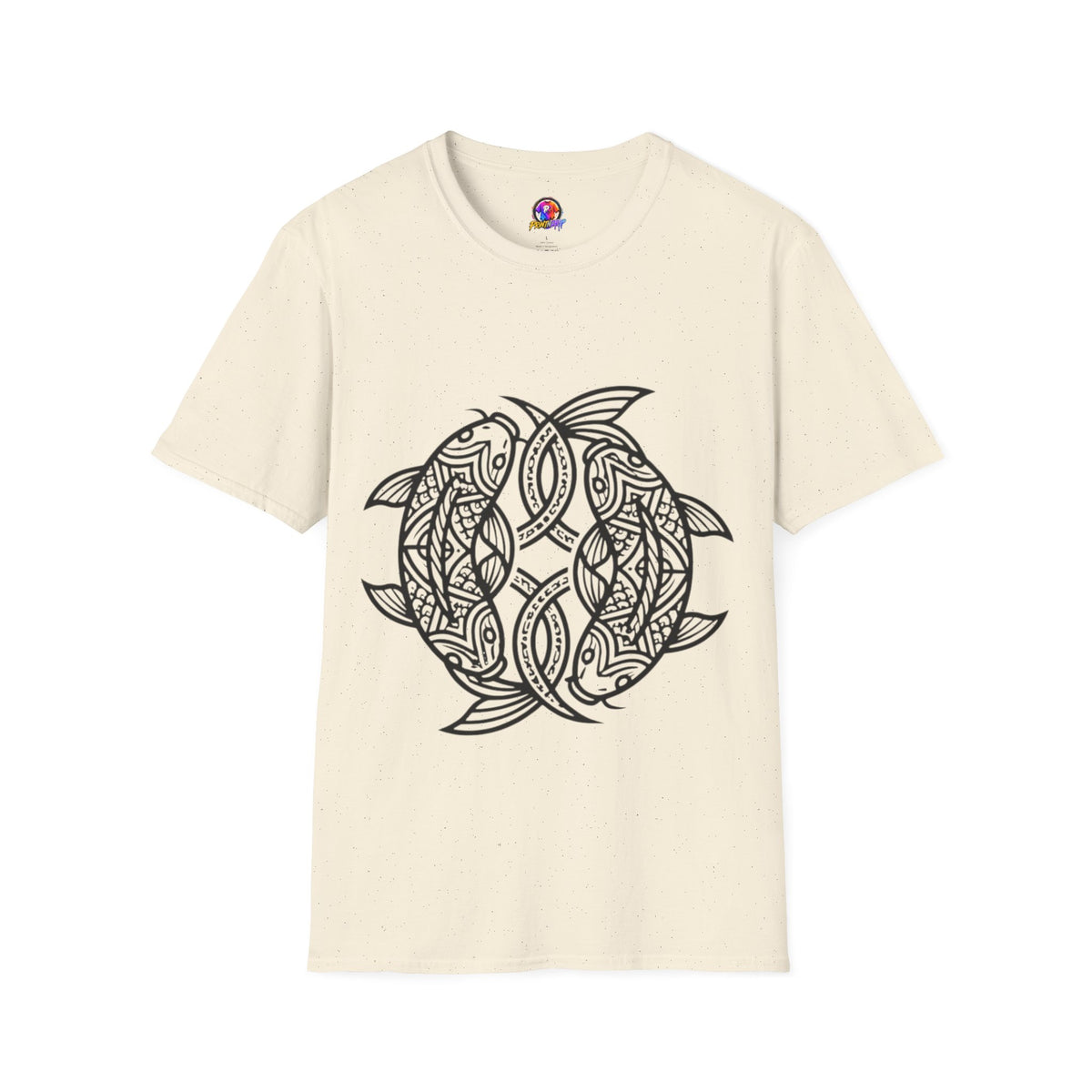 Pisces Zodiac Koi Fish Mandala T-Shirt — Intricate Zen koi Circle Design