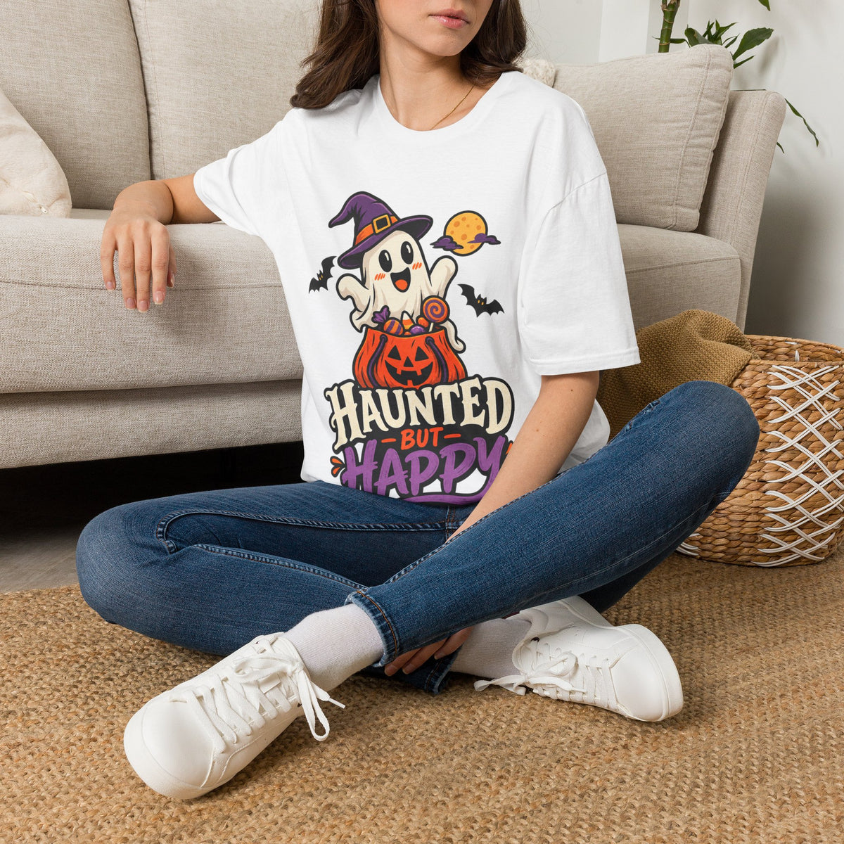 Haunted But Happy Halloween T-Shirt