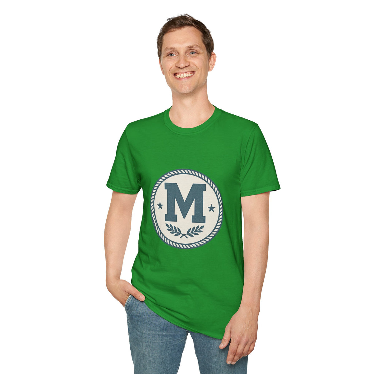 Monogram M Crest T‑Shirt — Vintage Initial Logo Tee - Trending Now - August 2026
