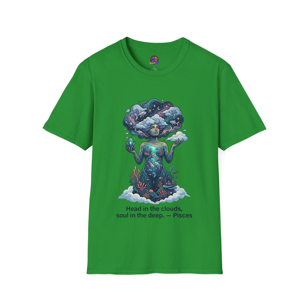 Dreamscape Goddess T-Shirt — 'Head in the Clouds' Surreal Art Tee