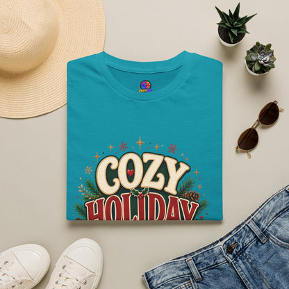 Cozy Holiday Club T-Shirt — Festive Christmas Cozy Cocoa Graphic Tee
