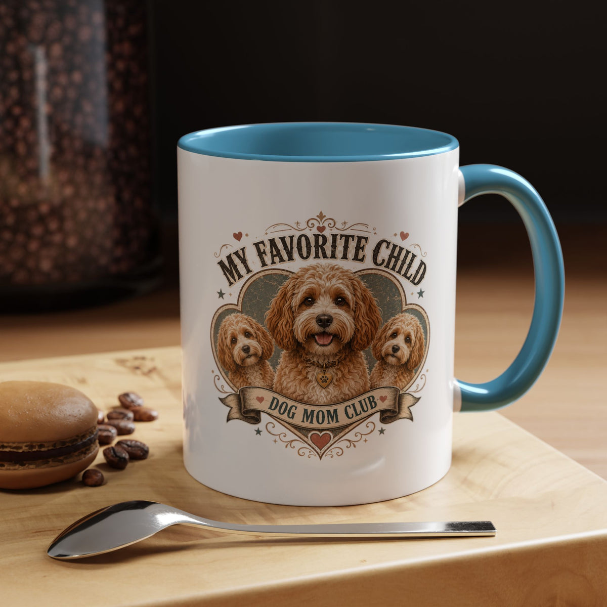 Milo Bailey Dog Dad Mom Dog Mom Club Coffee Mug — “My Favorite Child” Cute Labradoodle Gift