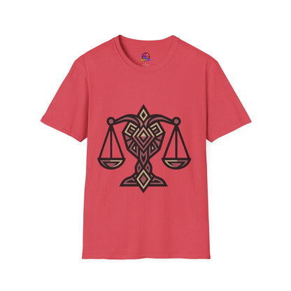 Libra Scales T-Shirt — Geometric Zodiac Libra Tee