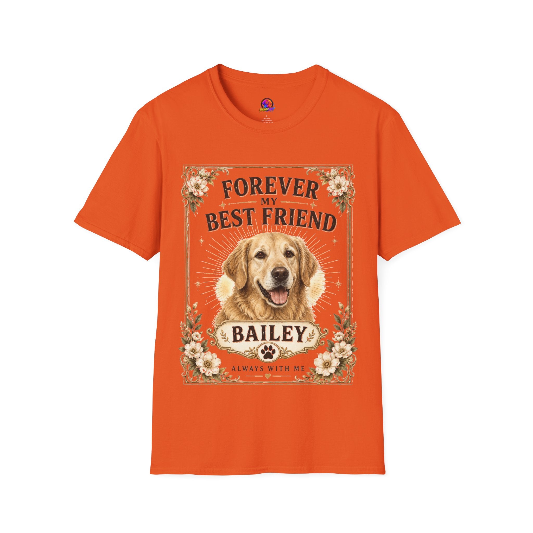 Forever My Best Friend Dog T-Shirt — Personalized Golden Retriever Tribute