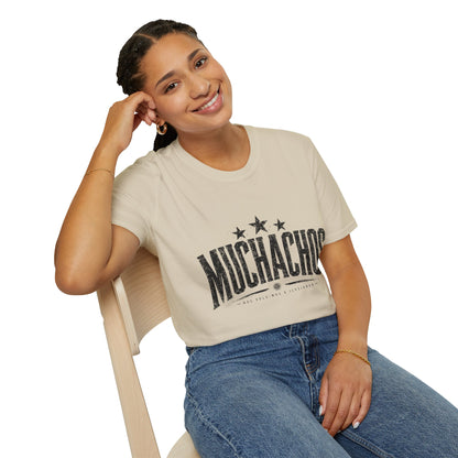 Muchachos Graphic T‑Shirt — Vintage Distressed Crew Tee - Argentina Song, slogan, favorite chant