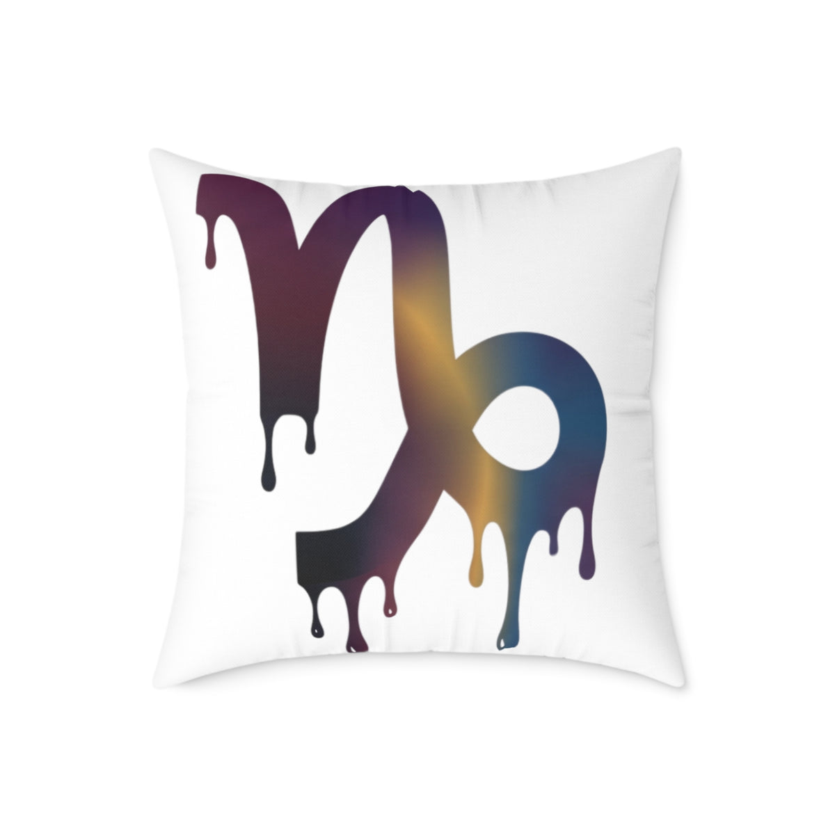 Capricorn Drip Zodiac Pillow — Astrological Decorative Throw Cushion