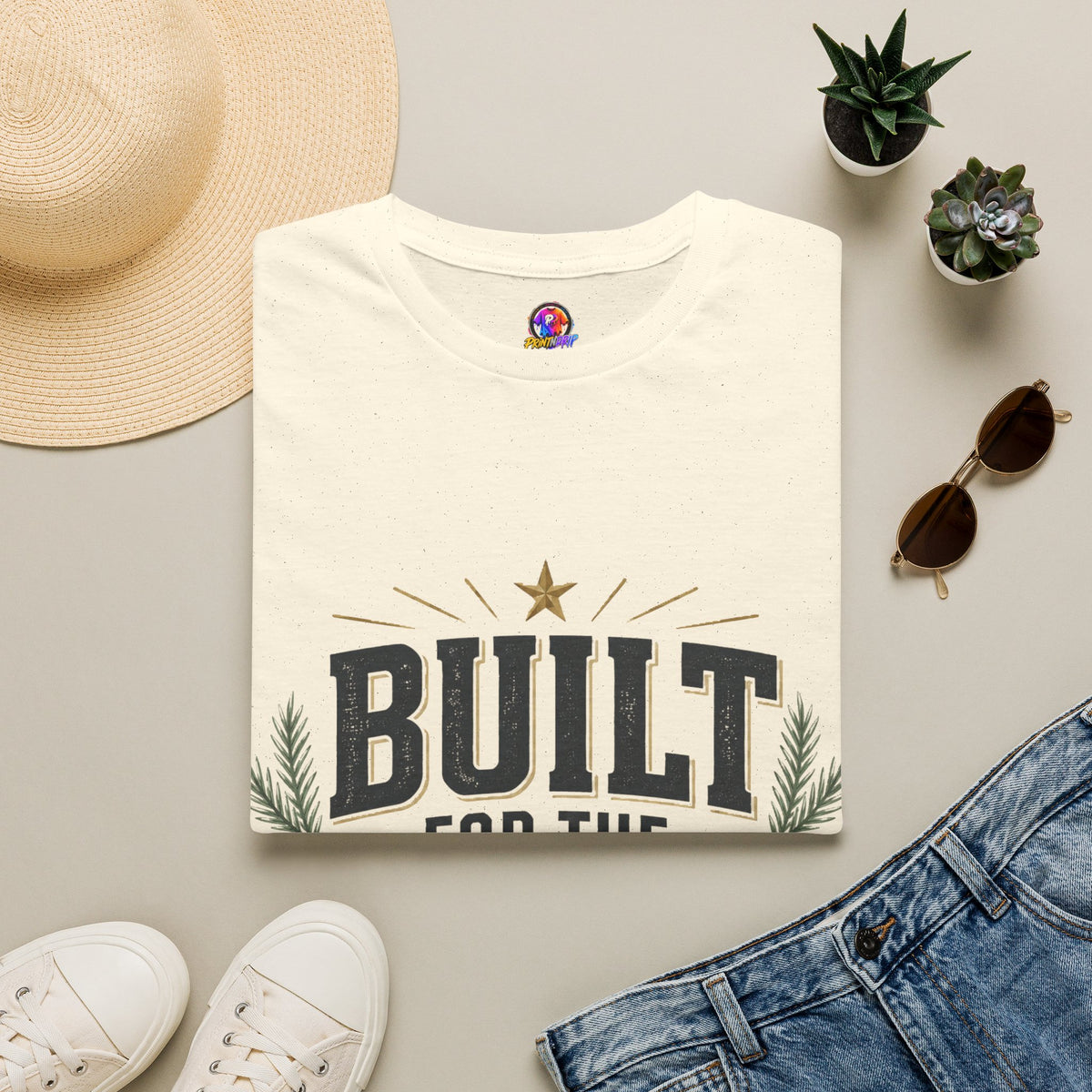 T-Shirt — "Built for the Holidays" Festive Rustic Holiday Tee (Gift for DIYers)