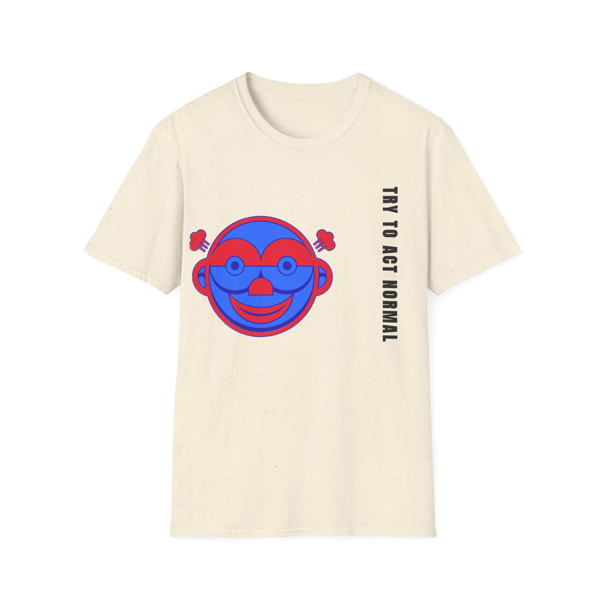 Peekaboo Monkey T-Shirt — Retro Red & Blue Cartoon Graphic Tee - Trending Now - September 2026