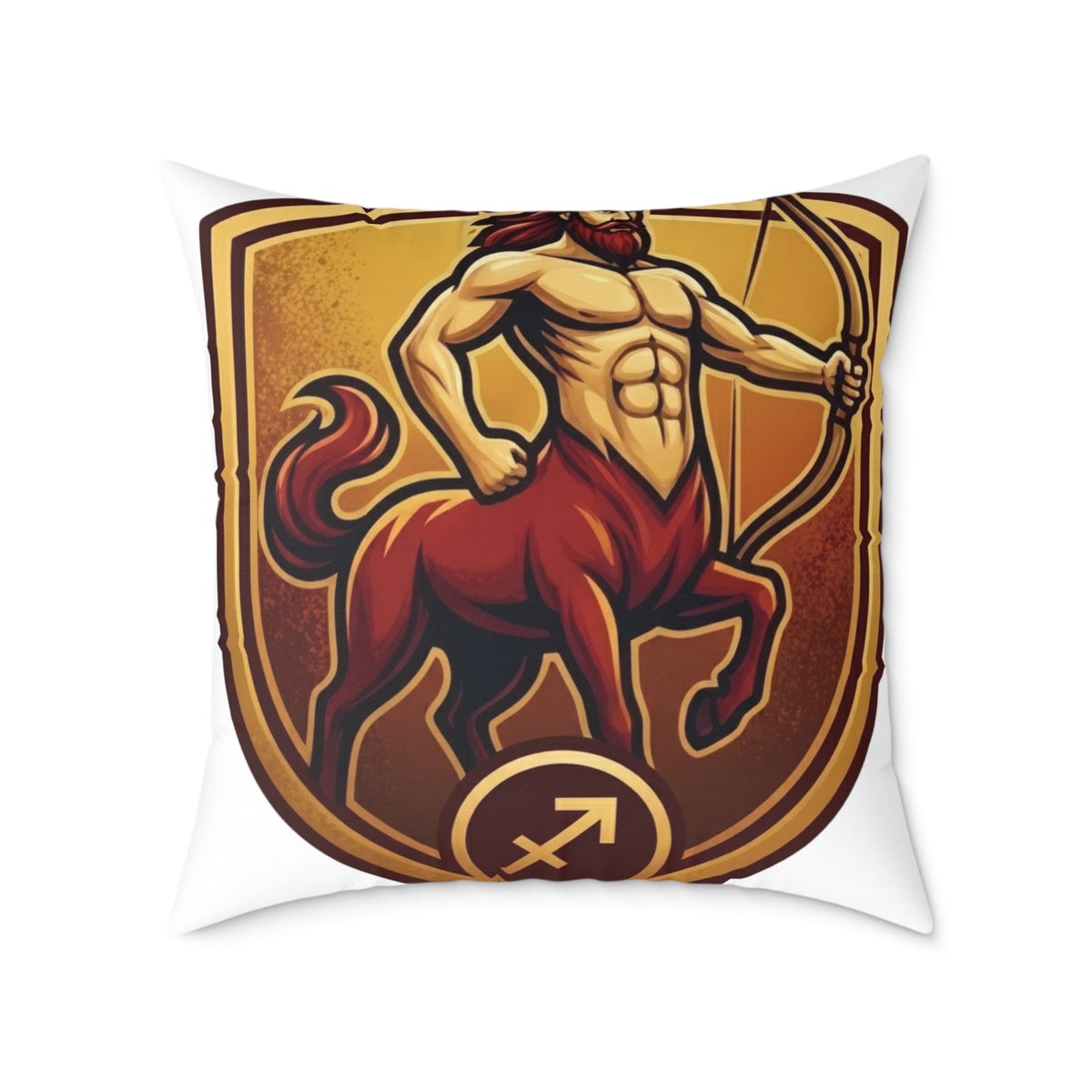 Sagittarius Zodiac Archer Arrow  Square Poly Canvas Pillow