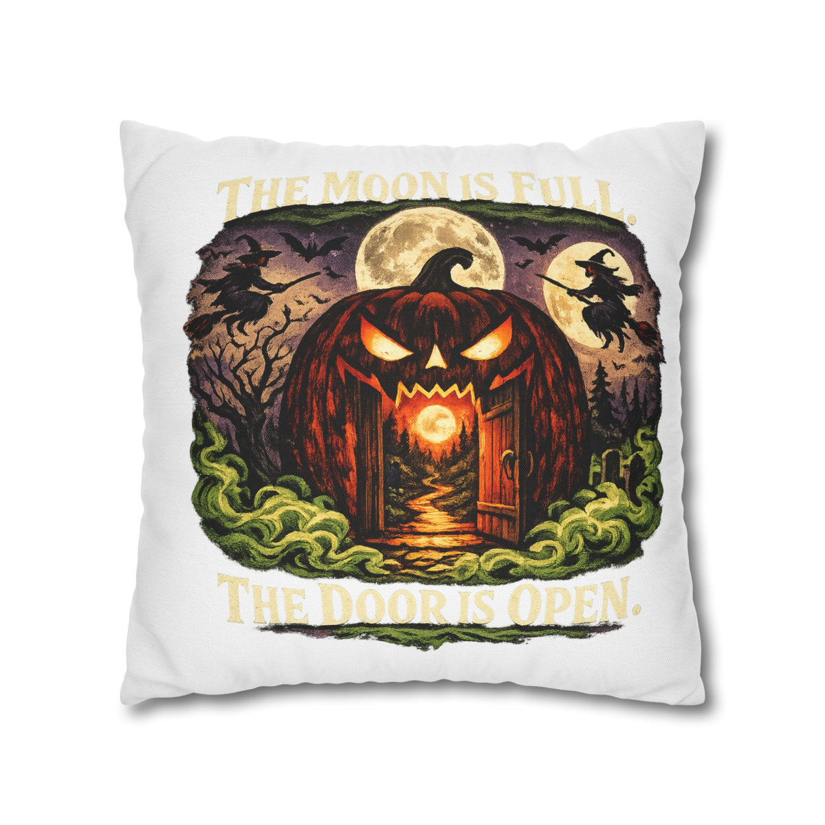 Halloween Pumpkin Door Decorative Pillowcase