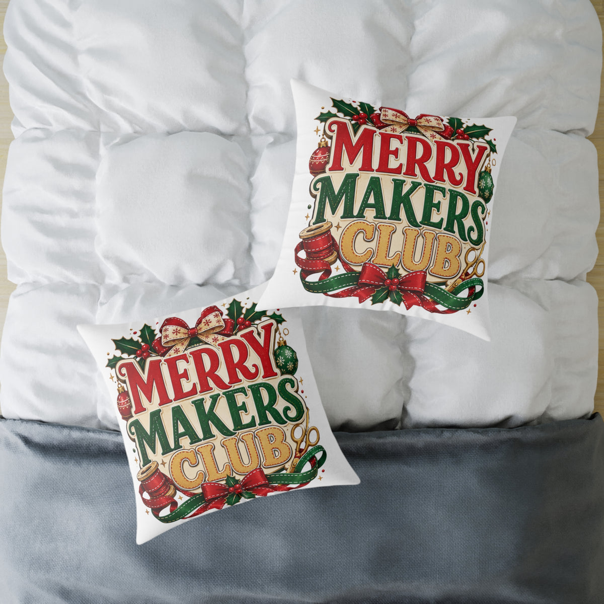Christmas Merry Makers Club Holiday Throw Pillow