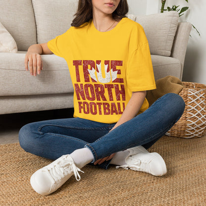 Canada True North Football T-Shirt — Vintage Canadian Leafs Sports Tee