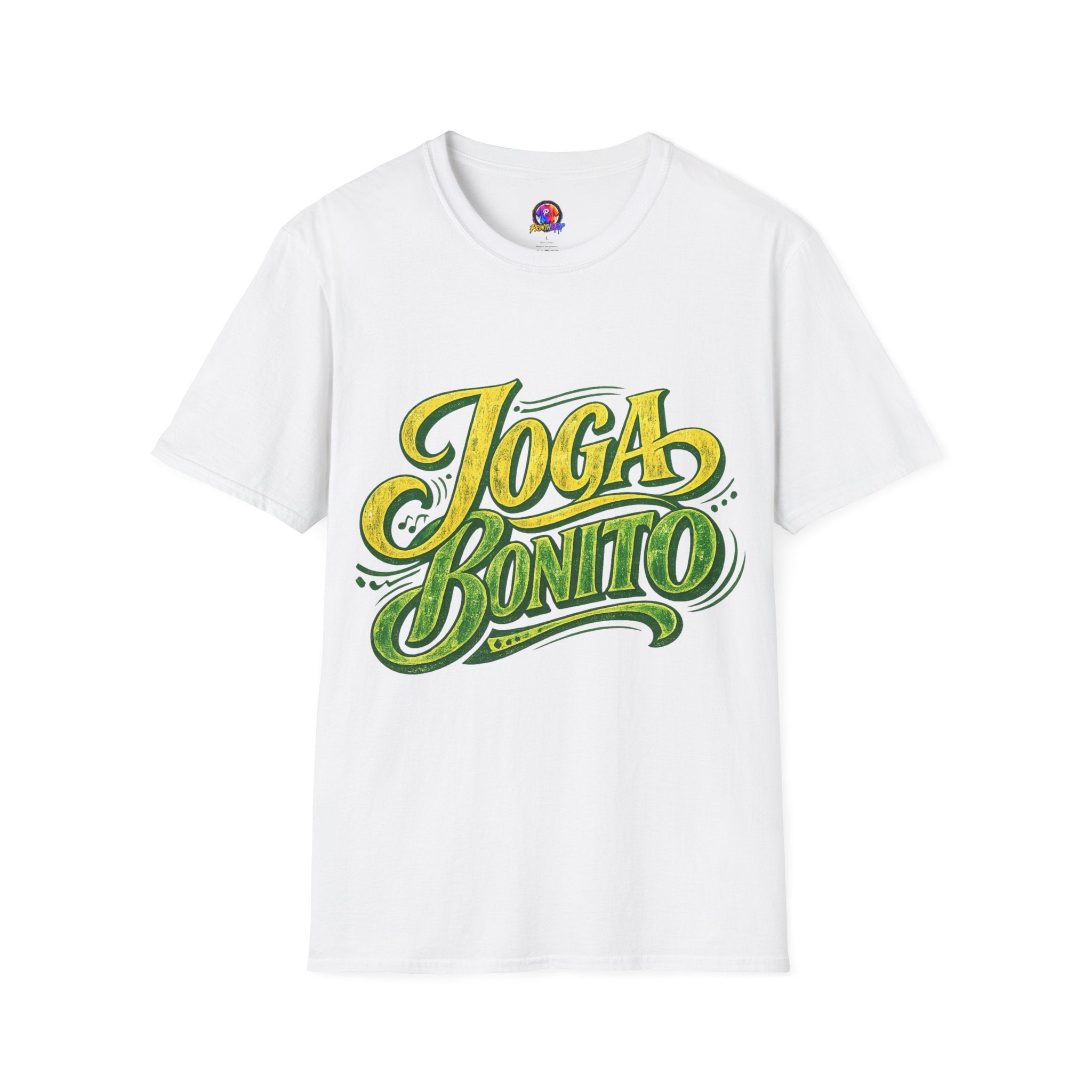 Brazil T-Shirt — 'Joga Bonito' Vintage Soccer Script Tee