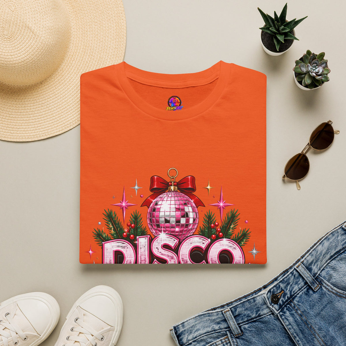 Disco Christmas T-Shirt — Retro Glitter Ornament Holiday Tee