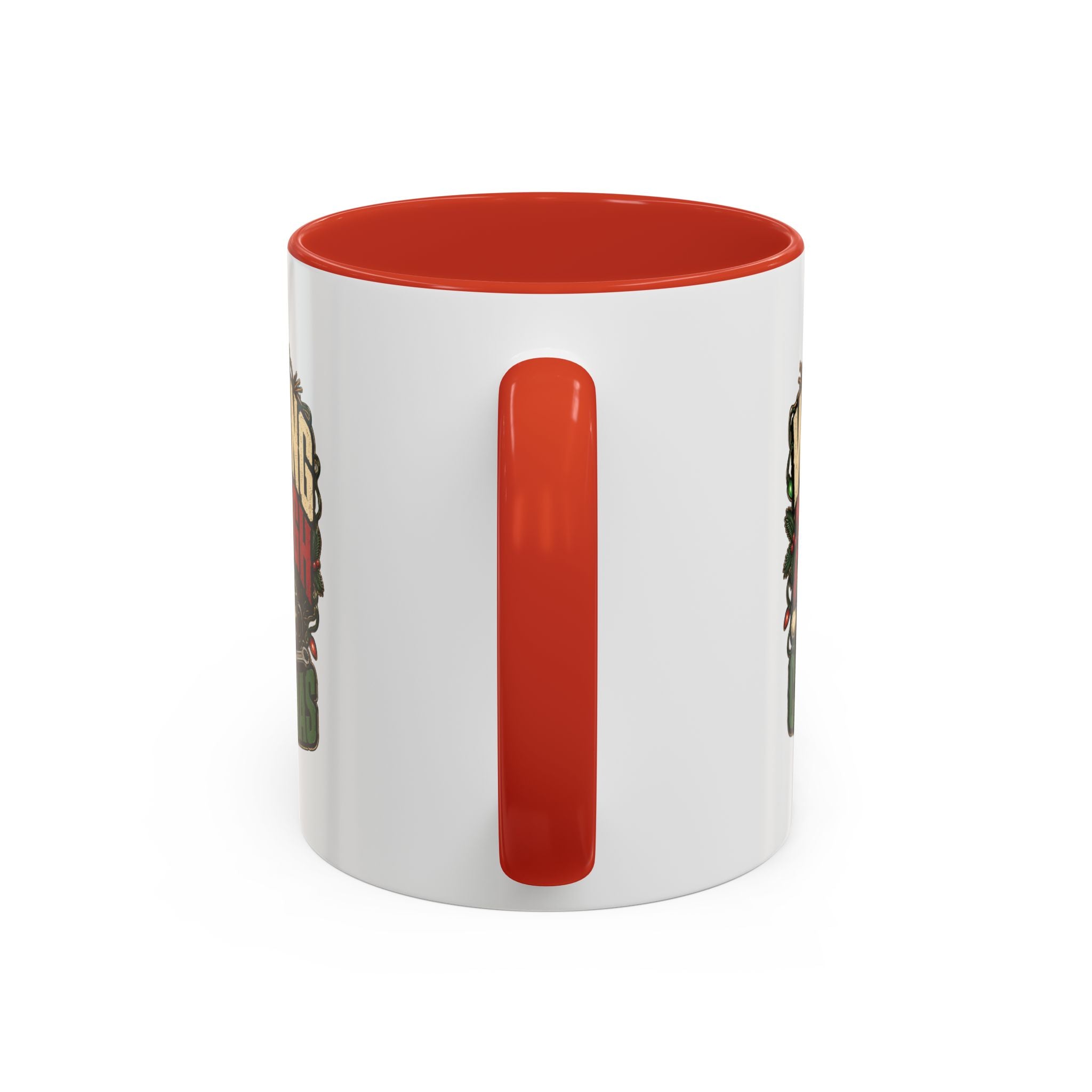 Modern Day Christmas Working Through Christmas Coffee Mug — Funny Holiday Work & Overtime Gift