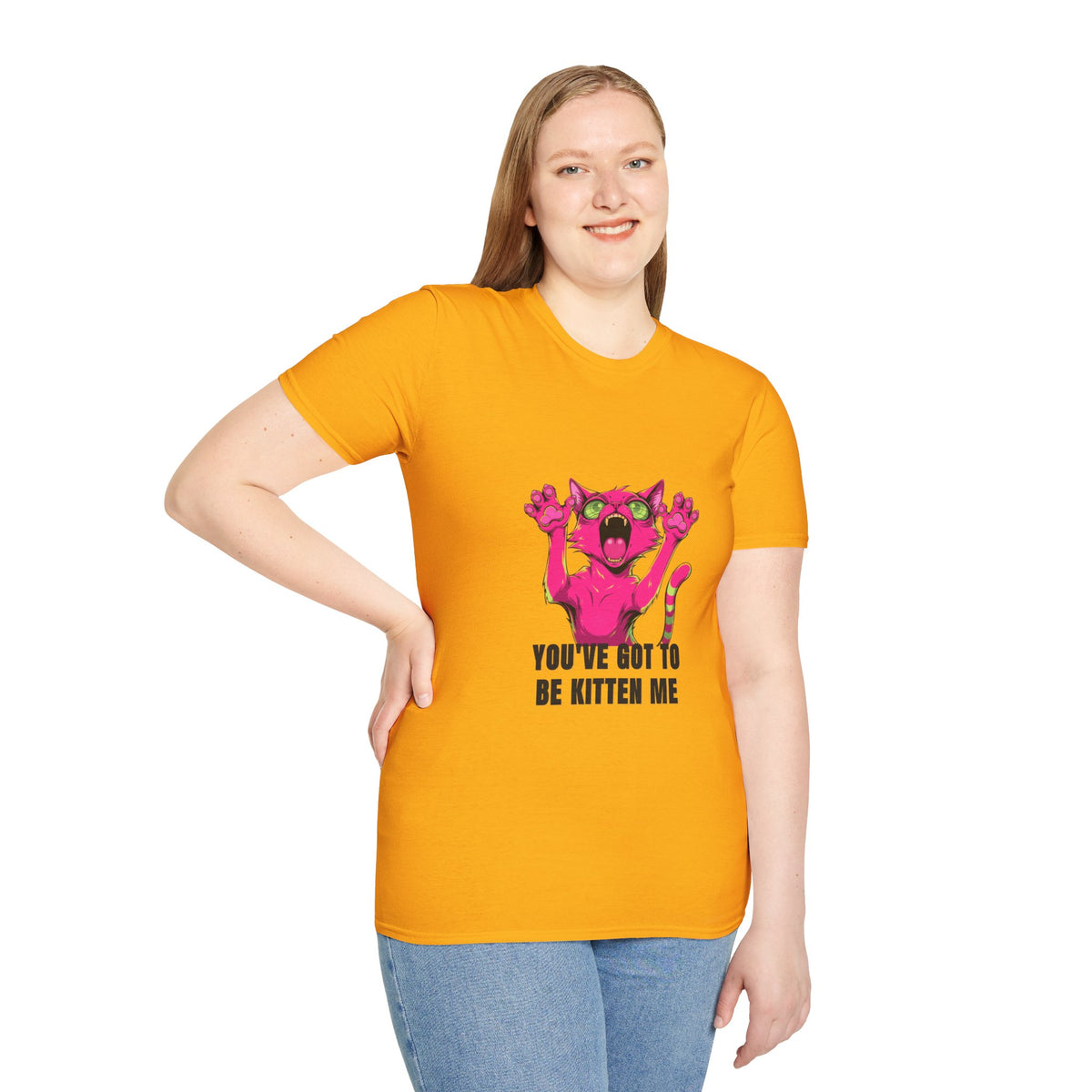 Funny Pink Screaming Cat T-Shirt — "You've Got to Be Kitten Me" Graphic Tee - Trending Now - August 2026