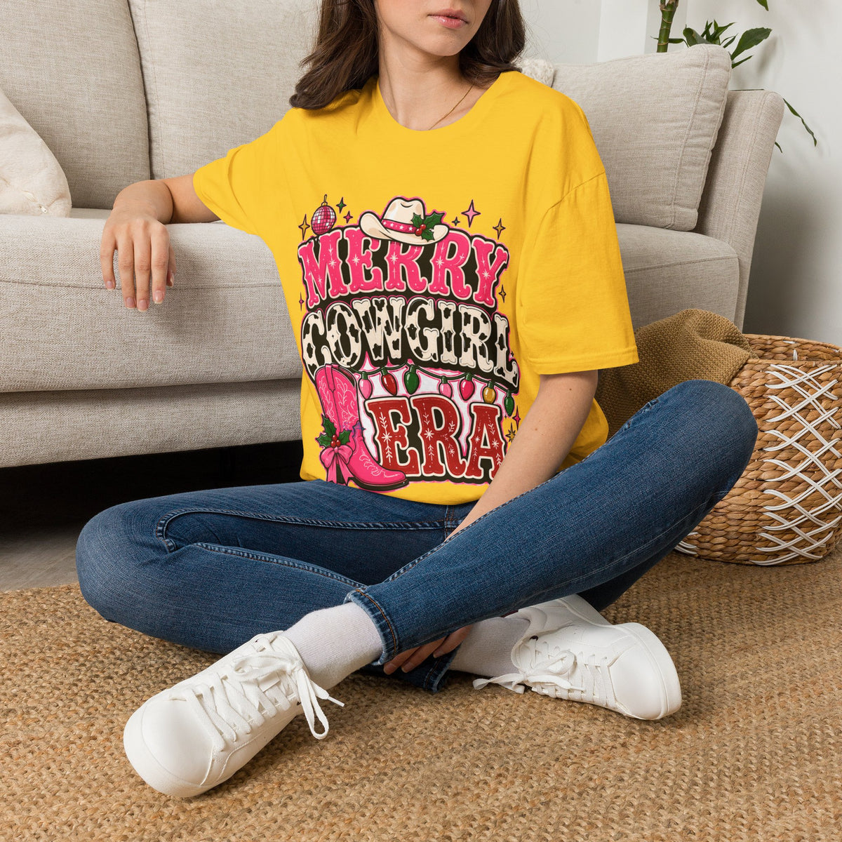 Merry Cowgirl Christmas T-Shirt