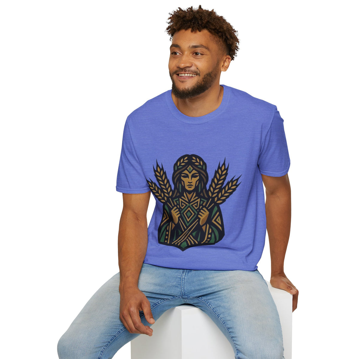 Virgo Zodiac Harvest Goddess T-Shirt — Wheat Maiden Graphic Tee
