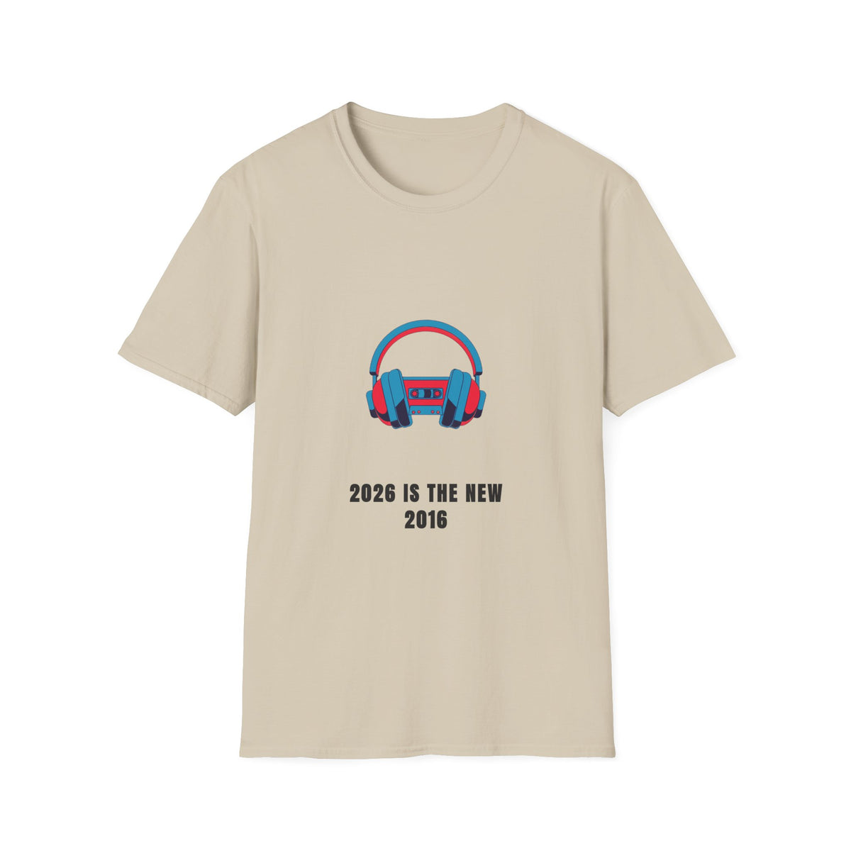 Headphones Graphic T-Shirt — '2023 Is The New 2016' Retro Audio Tee - Trending Now - September 2026