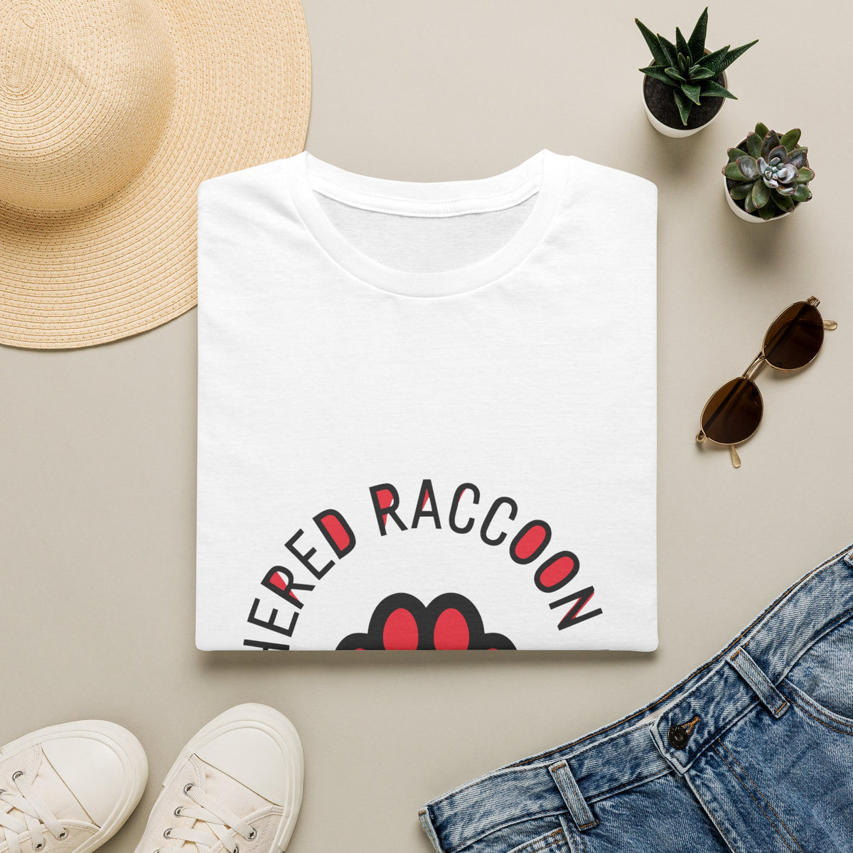 Unbothered Raccoon Energy Paw Print T-Shirt - Funny Sarcastic Animal Tee - Trending Now - September 2026