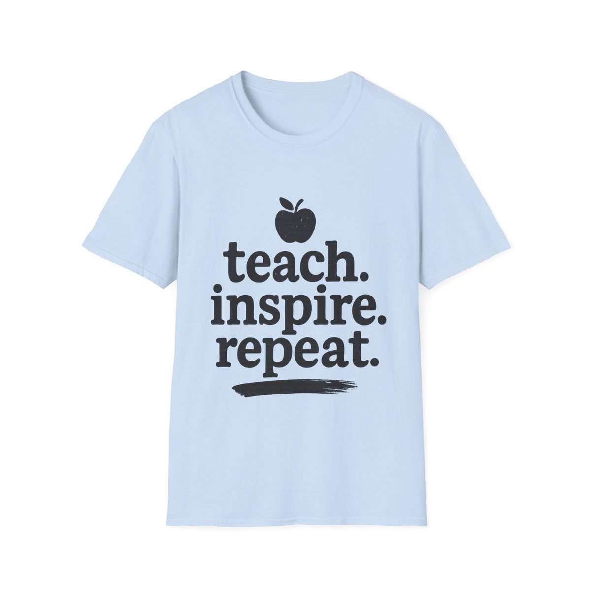 Teach. Inspire. Repeat. T‑Shirt — Teacher Apple Graphic Tee - Trending Now - August 2026 Trends - Everyday T-Shirt