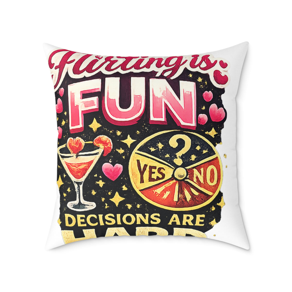 Libra Zodiac Flirting Is Fun Square Poly Canvas Pillow