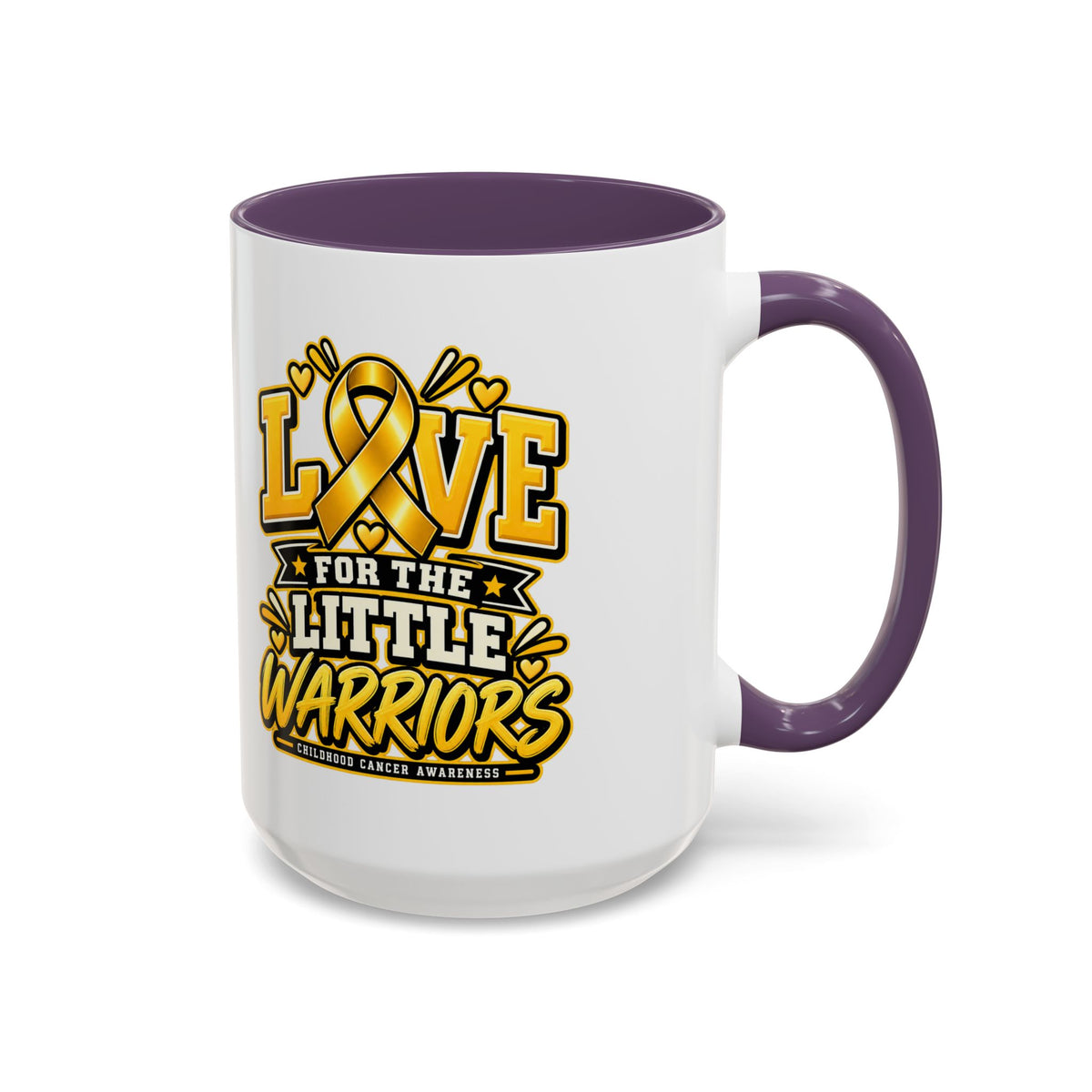 Coffee Mug — "Love for the Little Warriors" Childhood Cancer Awareness Accent Mug