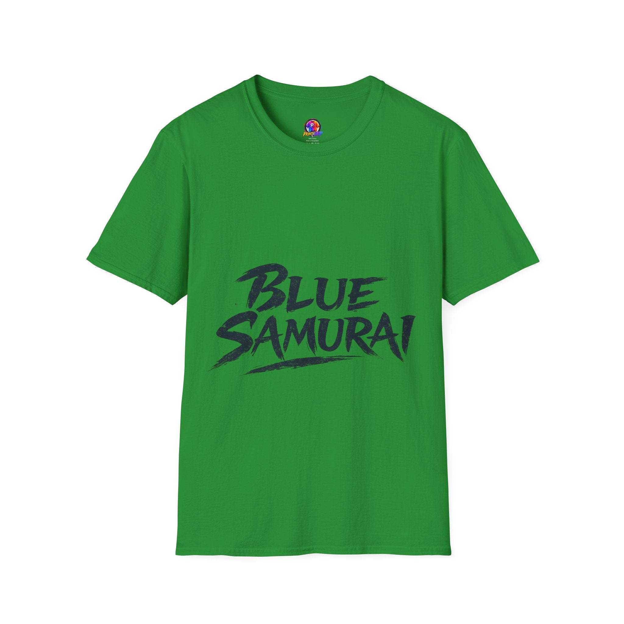 Japan Blue Samurai T-Shirt — Bold Brushstroke Graphic Tee