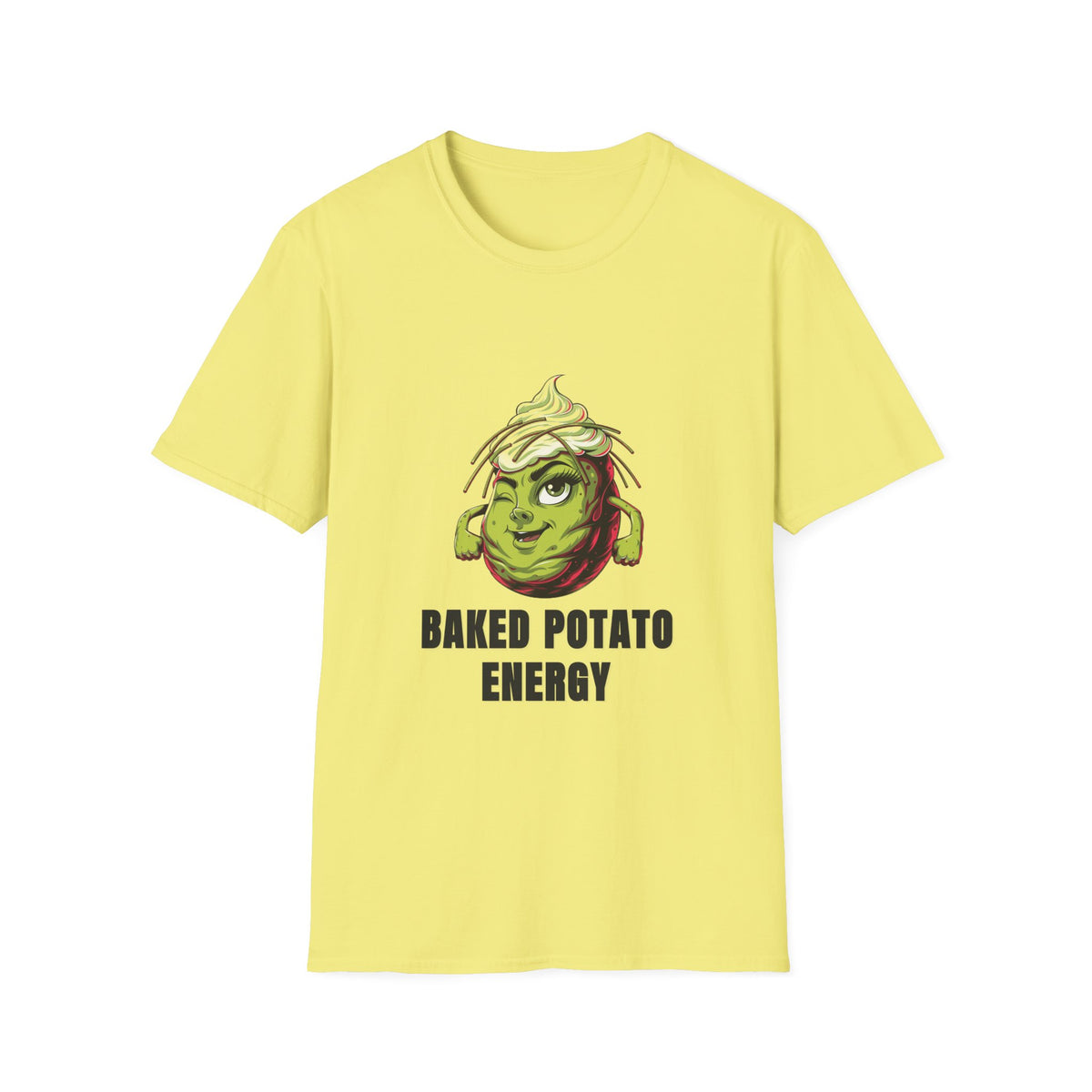 Baked Potato Energy T-Shirt — Funny Green Spud Graphic Tee - Trending Now - August 2026